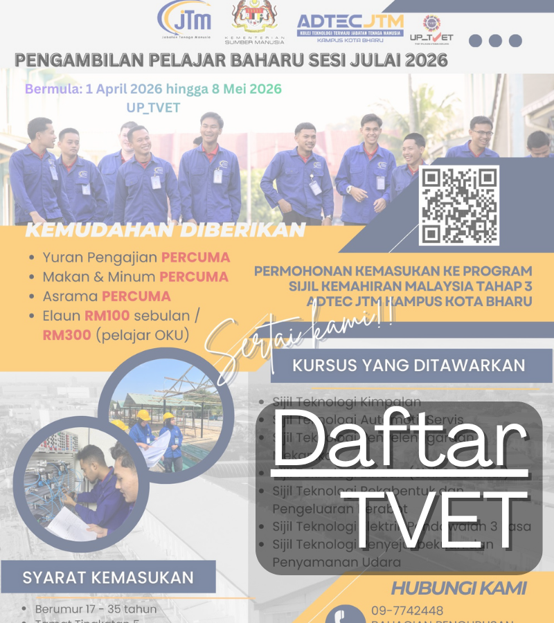 JOM MASUK TVET JTM